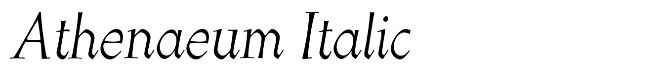 Athenaeum Italic